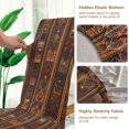 thumbnail image 5 of Yayeee 4 Pack Dining Chair Covers Stretch Parson Chairs Slipcovers Seat Protector, Brown Tribal Pattern, 5 of 6