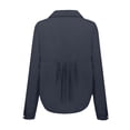 thumbnail image 6 of Edvintorg Womens Button Down Shirt Lightweight Long Sleeve Turndown Collar Loose Casual Top Womens Clothing Black XXL, 6 of 6
