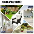 thumbnail image 6 of COOS BAY Stone Harbor Set of 2 Brown Wicker Deep Seat Patio Dining Chairs Outdoor Lounge Chairs with Beige Olefin Cushion, 6 of 9