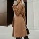 thumbnail image 5 of Abrigo de tela de lana con cinturón de solapa de otoño e invierno para mujer, gabardina, abrigo largo, prendas de vestir Pompotops qwe15187, 5 of 9
