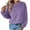 Purple, variant on AherBiu Pajama Tops for Women Fleece Fuzzy Warm Long Sleeve Crewneck Plush Homewear Pullover Sweatshirt