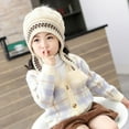 thumbnail image 3 of New Outdoor Children Cute Thickened Warm Hat Autumn Winter Knitted Beanie Hat Ear Protection Cap NAVY BLUE, 3 of 8