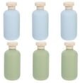 thumbnail image 4 of KALLORY Set of 6 Travel Bottles 200ml - Refillable Plastic Squeeze Containers with Leak-Proof Caps for Skincare Haircare Toiletries, 4 of 10