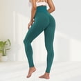 thumbnail image 1 of Pantalones Pantalón de yoga de cintura alta para mujer, pantalón opaco para correr y entrenamiento con forma de cadera Ygjytge Verde T XL para Mujer, 1 of 5