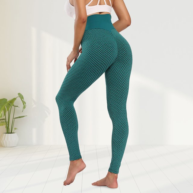 Pantalones Pantalón de yoga de cintura alta para mujer, pantalón opaco para correr y entrenamiento con forma de cadera Ygjytge Verde T XL para Mujer