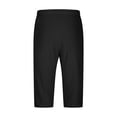 thumbnail image 5 of UAMVSH Men's Baggy Capri Pants Elastic Waist Drawstring 3/4 Shorts Lightweight Below Knee Casual Long Shorts with Pockets, 5 of 6