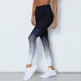 thumbnail image 3 of Women's Sporty Legging Color Block Print Mid Waist Black S M L, 3 of 4