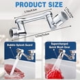 thumbnail image 3 of Robinet de Filtre Splash, Aérateur de Robinet, Filtre de Robinet, 1080° Raccord de Robinet Rotatif, Aérateur de Robinet avec 2 Modes de Pulvérisation, Robinets avec Filetage M20/M22/M24, 3 of 5