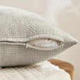 thumbnail image 5 of Lomyolo Set of 4 Chenille Pillow Covers - 18x18 Inch Soft Farmhouse Decor for Couch, Sofa, Bedroom Spring Summer Farmhouse Accent Boho Cushions Decor, 5 of 5