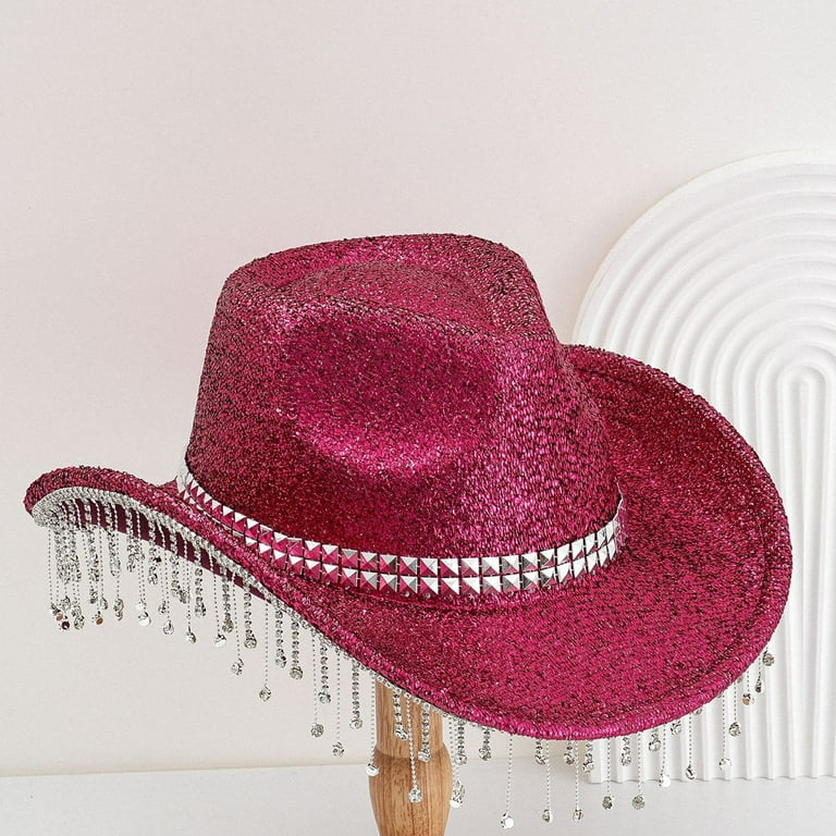Glitter Cowboy Hat | Rhinestone Embellished Hat for Parties  display picture 3