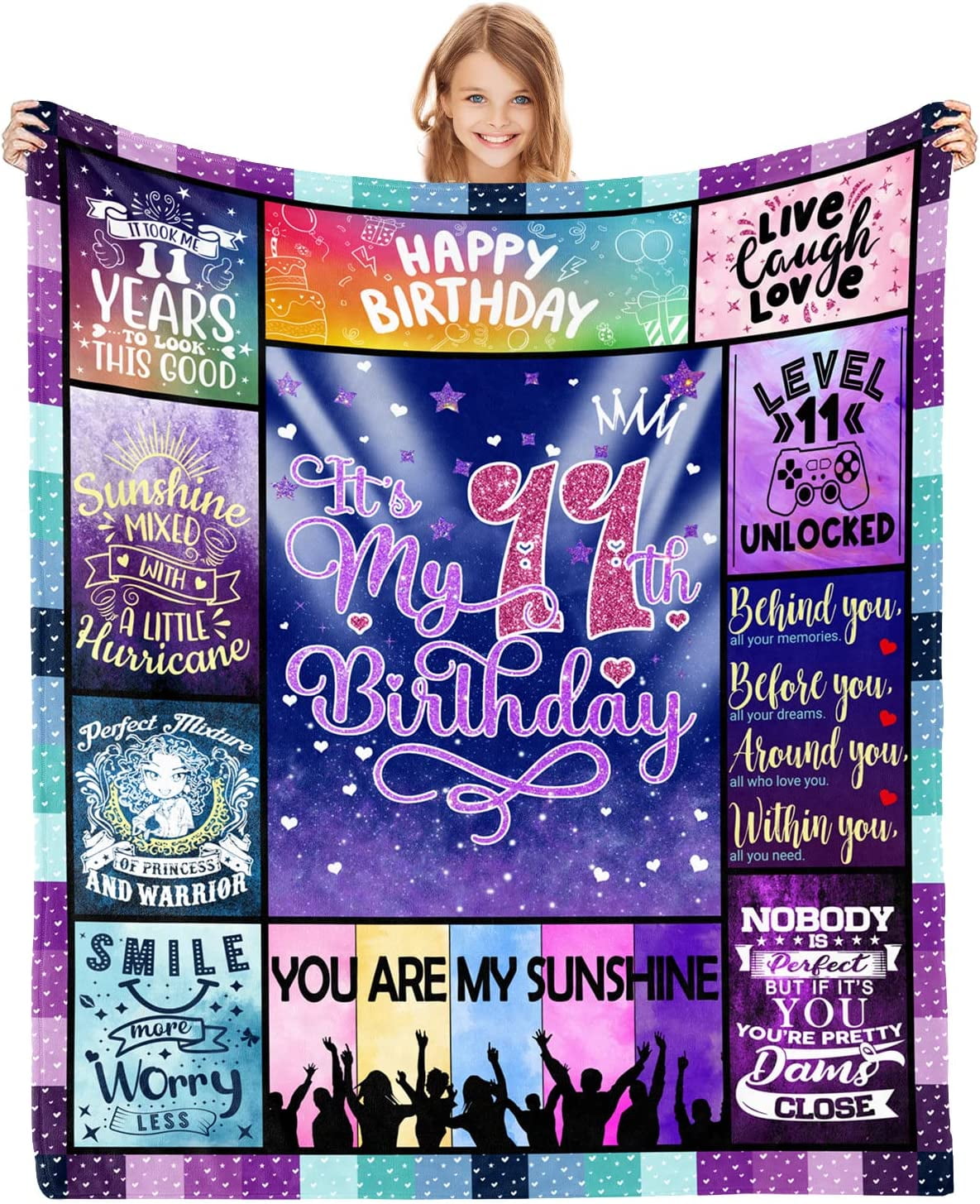 11 Year Old Girl Gift Ideas Gifts for 11 Year Old Girls 11th Birthday Gifts for Girls Birthday Gifts for 11 Year Old Girl Teen 11th Birthday Decorations Throw Blankets 50 x60 Walmart