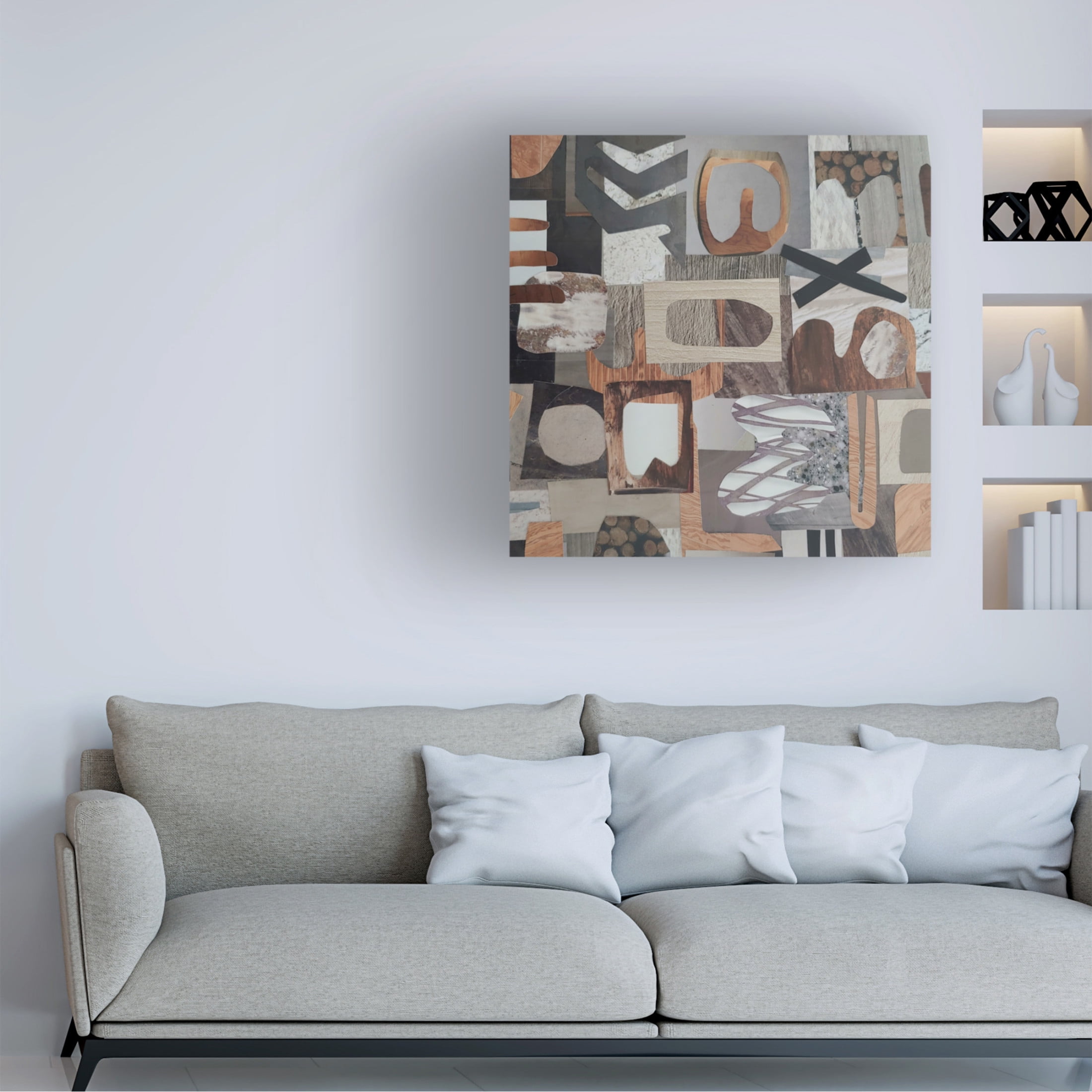 Canvas Wall Art - Coco Good 'Safari Camp Serengeti II' Wall Art for Living Room, Bedroom, or Office Décor by Trademark Fine Art - 35 x 35 Inches