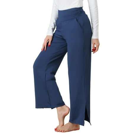 

Unique Bargains Womens Sleepwear Jogging Bottoms Yoga Trousers Wide Leg Lounge Pants