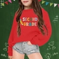 thumbnail image 2 of Chenglor Back To School Girls Hoodies Size 10-12 Toddler Girls Sweatshirt School Sweatshirt Girls Clothes Size 6 Children's Fashion Clothes (5-6 Years Red), 2 of 4