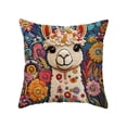 thumbnail image 4 of Floleo Cute Animal Print Pillow Cover, Colorful Quadruped Pattern Throw Pillowcase Removable Washable for Sofa Chair, Summer Home Decor for Living Room Bedroom, 4 of 4
