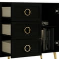 thumbnail image 4 of Castle Place Elegance Sideboard Buffet Cabinet, Black, 4 of 9