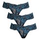 thumbnail image 2 of Gibobby Tangas de mujer sexy piezas de malla de encaje sexy para mujer, sin costuras, medio envuelto, caderas, cintura , bragas, tanga(Azul,G), 2 of 3
