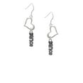 thumbnail image 2 of Delight Jewelry Silvertone Beaded ''Dance'' Open Heart French Earrings, 2 of 4