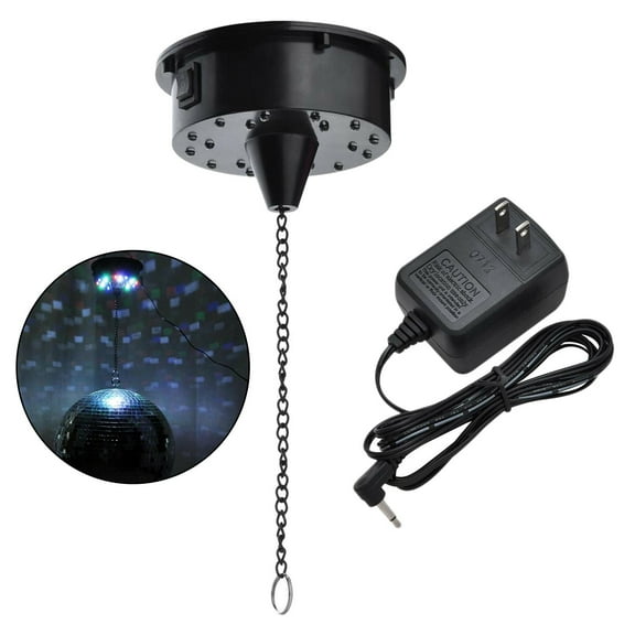 Sound Control 18 LED Lights,Glass Rotating Mirror Disco Ball Motor,Mirror Reflection Ball Hanging for Motor B