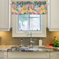 thumbnail image 2 of Yayeee Kitchen Valance Rod Pocket 54" x 18" Living Room Window Curtain, Yellow Floral Wave, 2 of 6