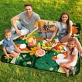 thumbnail image 7 of Cute Witch Frog Picnic Blanket Waterproof Outdoor Beach Blanket Hand-held Pad Suitable for Travel, Camping, Beach, Family Gatherings, 7 of 7