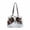 White, variant on Btomtd Polka Dot Bow Tote Bag, Large Capacity Shoulder Handbag with Top Handle for Daily Commute, Crossbody Bags for Women, Black