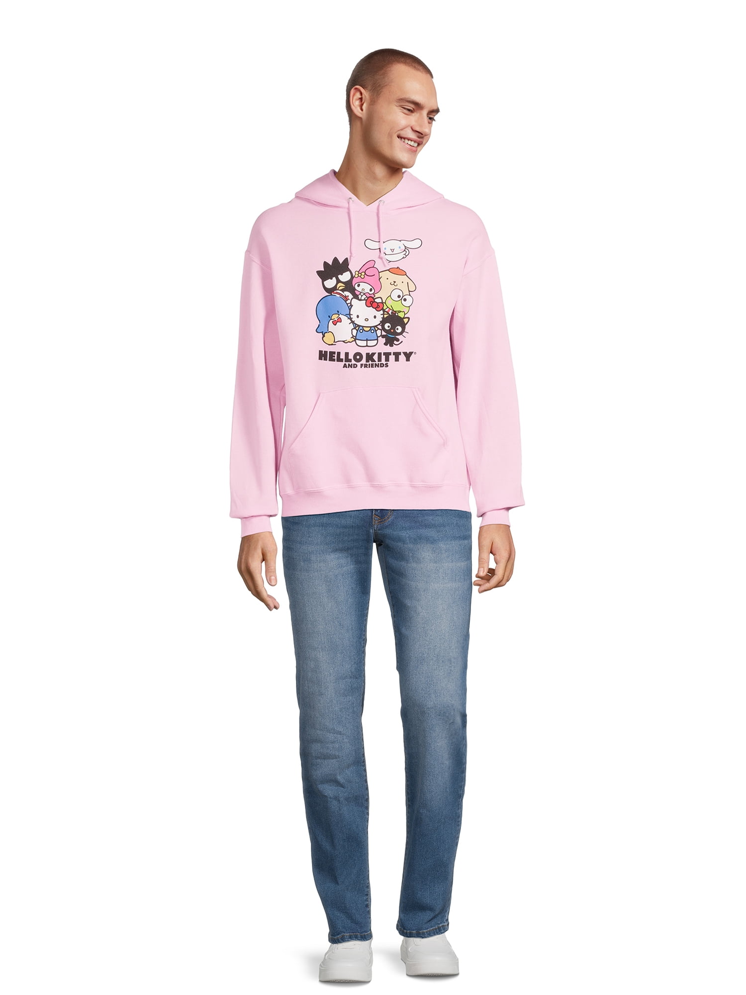 Hello Kitty Men's & Big Men's Hoodie with Long Sleeves, Sizes S-3XL