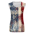 thumbnail image 4 of IDOCLOTHES USA Flag Tank Tops Women American Flag Sleeveless Shirt Patriotic Tank Top 4th of July V Neck Summer Vest Tees Multicolour, S, 4 of 4