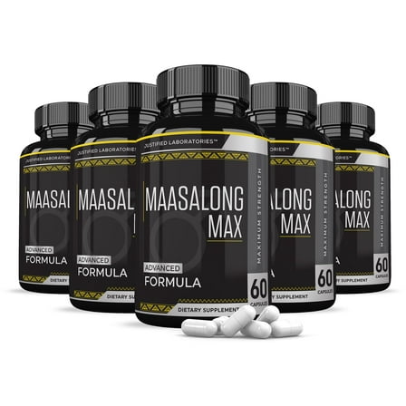 (5 Pack) Maasalong Max 1600MG Advanced Men's Health Masalong Formula 300 Capsules