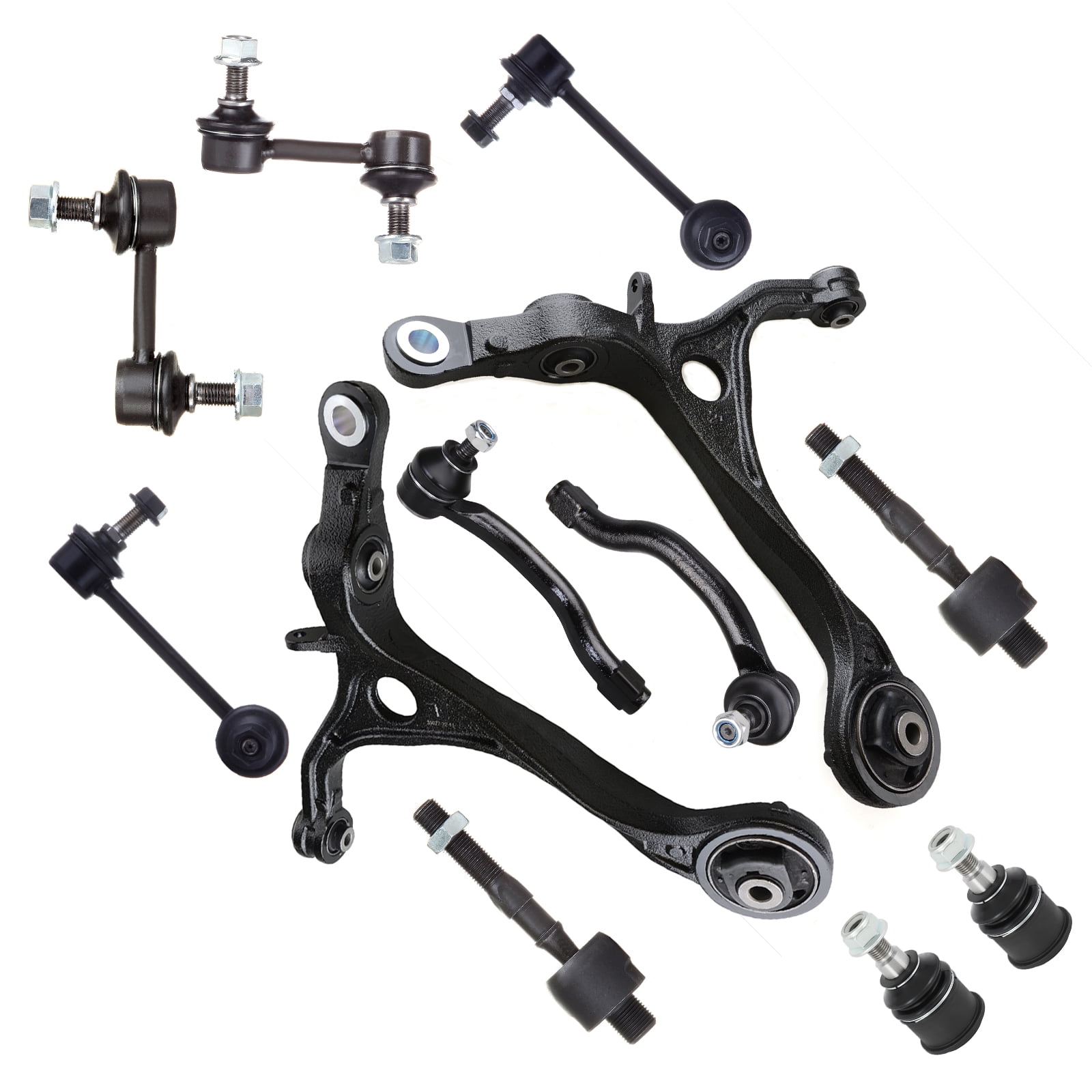 ECCPP - 12PC Lower Control Arm and Ball Joint Tie Rod End Sway Bar End Link - Compatible with 2004-2006 for Acura TL Suspension Kit