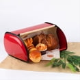 thumbnail image 4 of Caja de Pan de Metal con Tapa Enrollable, Contenedor de Pan de Metal, Almacenamiento de Pan, Soporte para Pan, Contenedor de Pan, Organizador para Mostrador de Cocina, 4 of 6