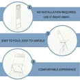 thumbnail image 6 of 6-Pack White PP Plastic Folding Chairs, Portable Stackable for Party Office Indoor Outdoor, 6 of 10