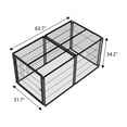 thumbnail image 2 of ZephyPaws Large Dog Crate,Dog Cage Kennel for Large Dogs,Puppy Dog Playpen with Top for Yard Indoor Outdoor,Black,64"L x 32"H, 2 of 9