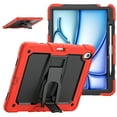 thumbnail image 6 of FJLBDE Case for iPad Air 13 Inch M3 2025 / M2 2024 12.9 inch (3rd/4th Gen), Rugged Shockproof Tablet Cases Cover with Kickstand Shoulder Strap, Red, 6 of 7