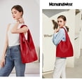 thumbnail image 7 of Montana West Slouchy Hobo Bags for Women Soft Designer Shoulder Purses Ladies Top Handle Handbag, Red, 7 of 7