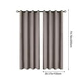 thumbnail image 3 of Fmbmuo Perforated Style Black Out Curtains Thermal Insulation Beige Blackout Decorations， Tab Machine Washable 1 pcs Minimalist Window Curtains， Bedroom/Living Room,79 Inch, 3 of 5