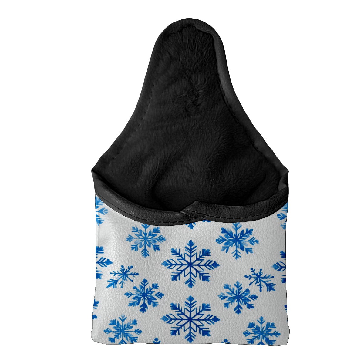 Golf Mallet Putter Cover Premium Leather Golf Putter Head Cover with Magnetic Closure Golf Cover for Men and Women Snowflake
