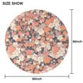 thumbnail image 6 of Pioneer Flower Floral Print Pattern Round Tablecloth 60"x60",Wrinkle Wipeable Table Cloth for Kitchen Dining Room Picnic Patio Party, 6 of 6