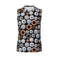 thumbnail image 6 of Lsque Colorful Screws Print Men's Cotton Blend Sleeveless Muscle Shirts (S-3XL)- Moisture Wicking, Odor Protection, UPF 30+,3X-Large, 6 of 8