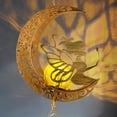 thumbnail image 4 of Moon Fairy Wind Chimes, Outdoor Crackle Glass Ball Solar Wind Chimes Lights, Memorial Sympathy Gifts for Women Garden Decor, 4 of 8
