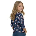 thumbnail image 3 of Abcomgle Girls Top 7-16 Crewneck Cat Riding Bike Graphic Toddler Girls T-Shirts Summer 3/4 Sleeve Girls Shirts Casual Cotton Toddler Tops Girls, 3 of 5