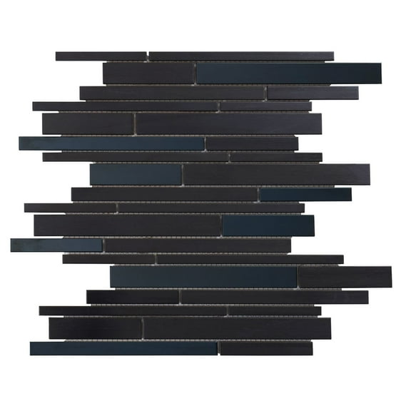 Modket Black Industrial Style Stainless Steel Metallic Modern Mosaic Tile Backsplash