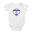 thumbnail image 1 of Israel Flag Heart Love Funny Baby Bodysuits for Boy Girl, 1 of 5