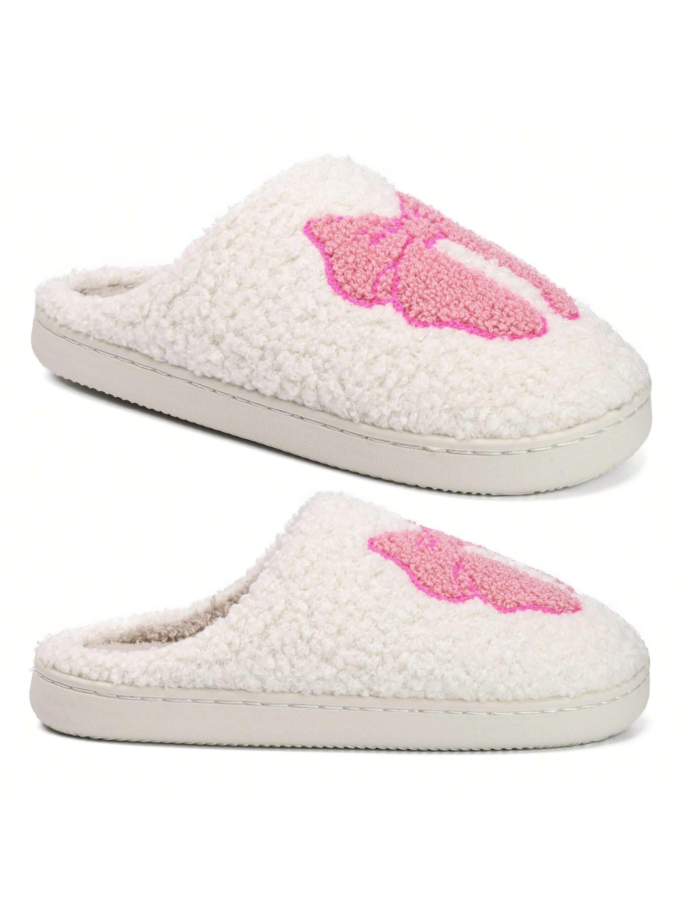 Aerusi Women Glitter Heart Comfy Fuzzy Slippers Memory Foam Non-Slip House Shoes - Foto 3