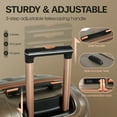 thumbnail image 4 of 25" Hardside Medium Checked Luggage Expandable Spinner Suitcase with TSA Lock, Skin - WD8810, 4 of 9