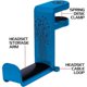 thumbnail image 3 of Gaming or Music Headphone Stand with 360 Degree Swivel Arm, Universal Clamp for Table and Desk with Integrated Cable Management - Blue, 3 of 5