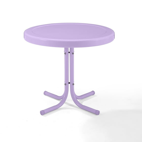 Crosley Griffith Retro Outdoor Side Table in Lavender