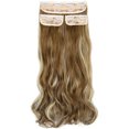 thumbnail image 2 of 24" Straight Curly Wavy 3 Pieces Hair Extensions Natural Straight Clip In Synthetic Hair Extentions Soft Reusable Hairpieces for Women Girls Beauty -200g, 2 of 7