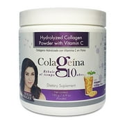 Colageina 10 Hydrolyzed Collagen Powder with Vitamin C, 6.9 oz (195 gr) - Improve Skin, Hair, Nails, and Joints and Reduce The Signs of Aging.