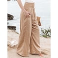 thumbnail image 3 of Pantalones Palazzo de para Mujer Color Caqui S, 3 of 8